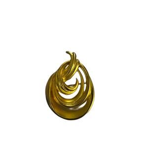 Signed goldstone M. Jent Brooch